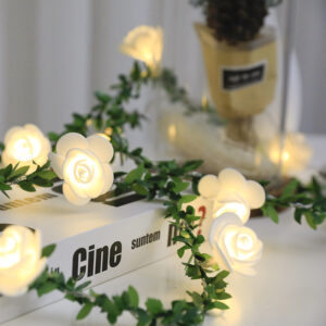 Rose Flower Vine String LED Decoration Lights