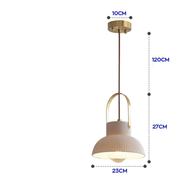 Japanese Simple Styled Light-transmitting Porcelain Chandelier