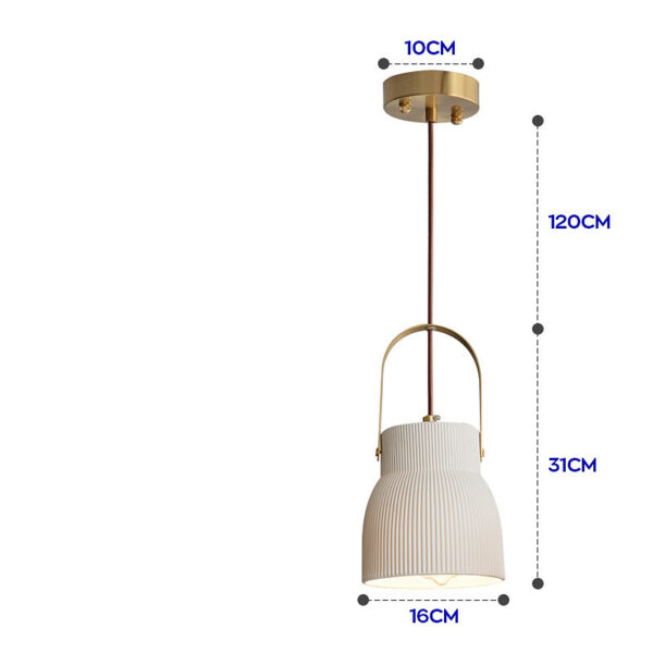 Japanese Simple Styled Light-transmitting Porcelain Chandelier