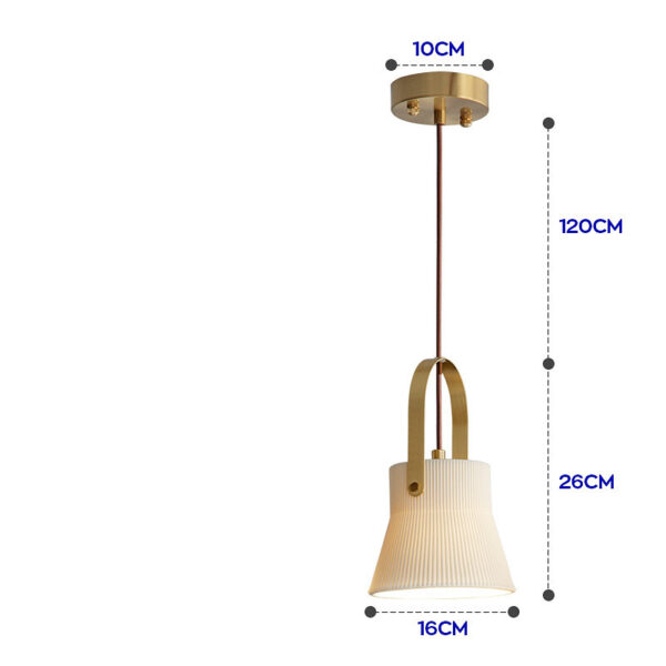 Japanese Simple Styled Light-transmitting Porcelain Chandelier