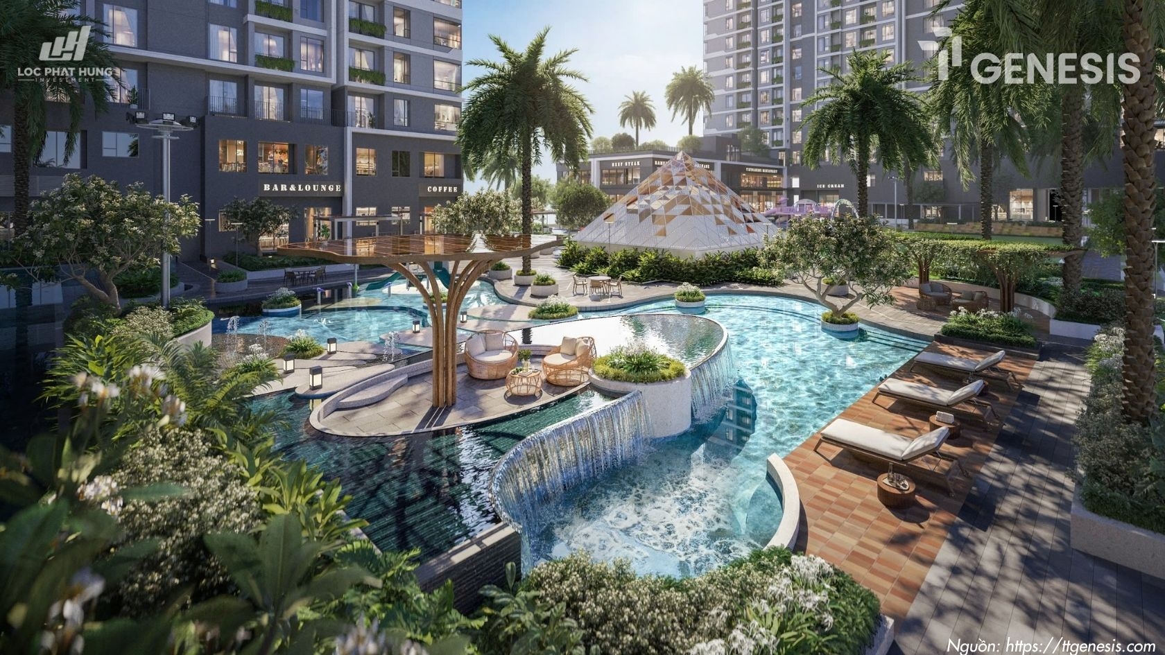 Hệ thống tiện ích nội khu đẳng cấp resort tại dự án TT Genesis 