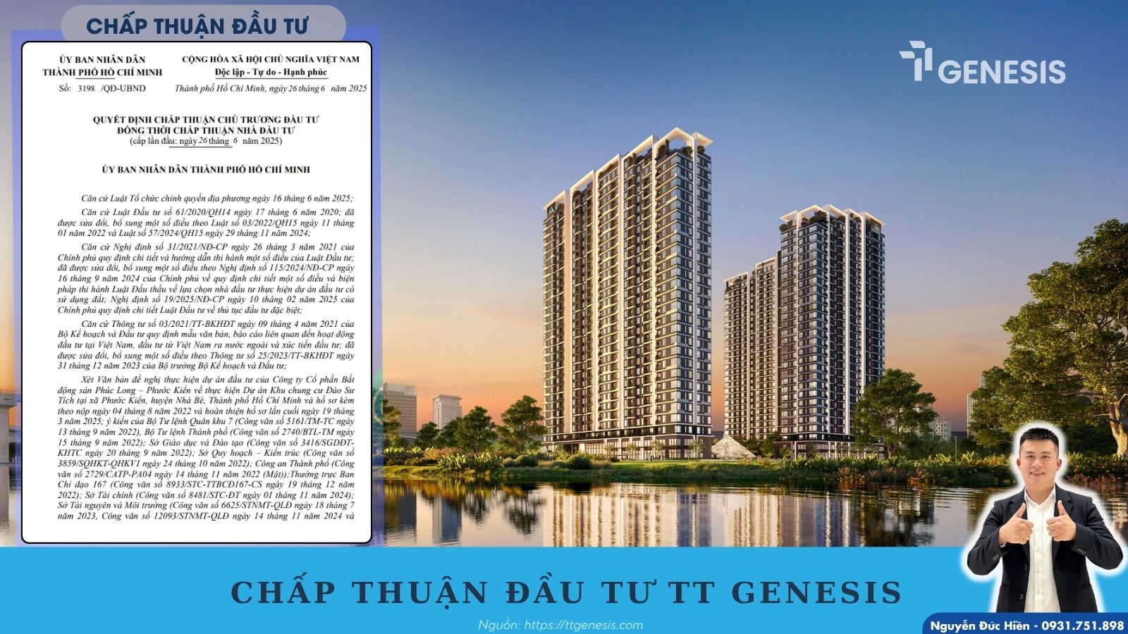 Chấp Thuận Chủ Trương Đầu Tư Pháp lý TT Genesis