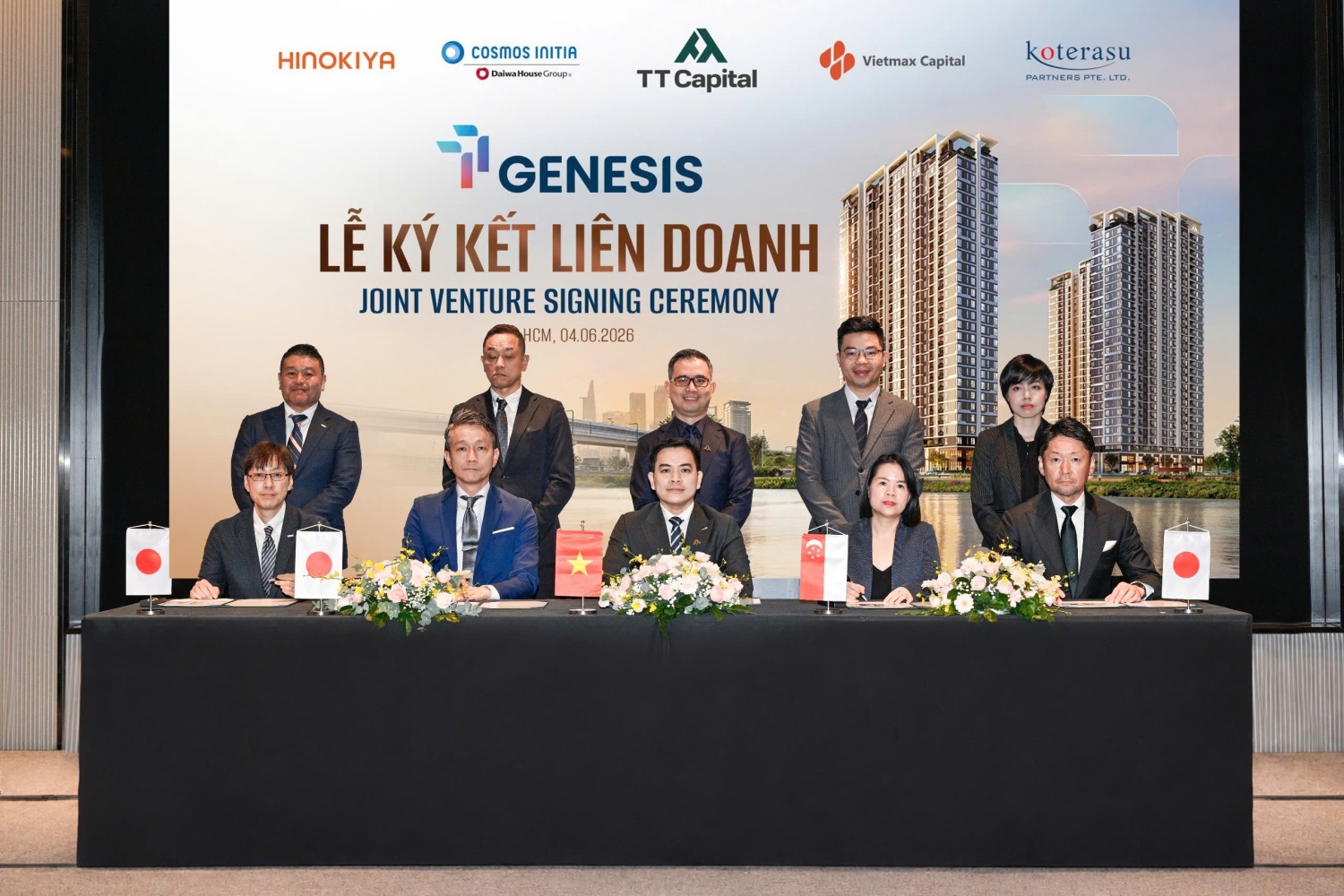 Lễ ký kết liên doanh phát triển dự án TT GENESIS giữa Việt Nam Nhật Bản và Singapore sizes=
