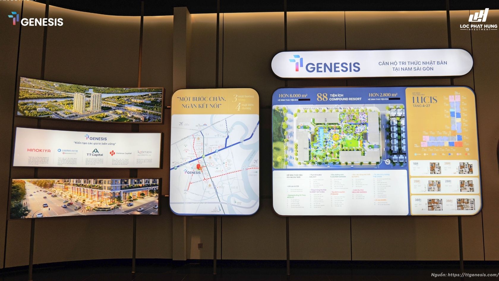 Sảnh trình chiếu công nghệ ánh sáng 3D Mapping giới thiệu hệ thống tiện ích nội khu
