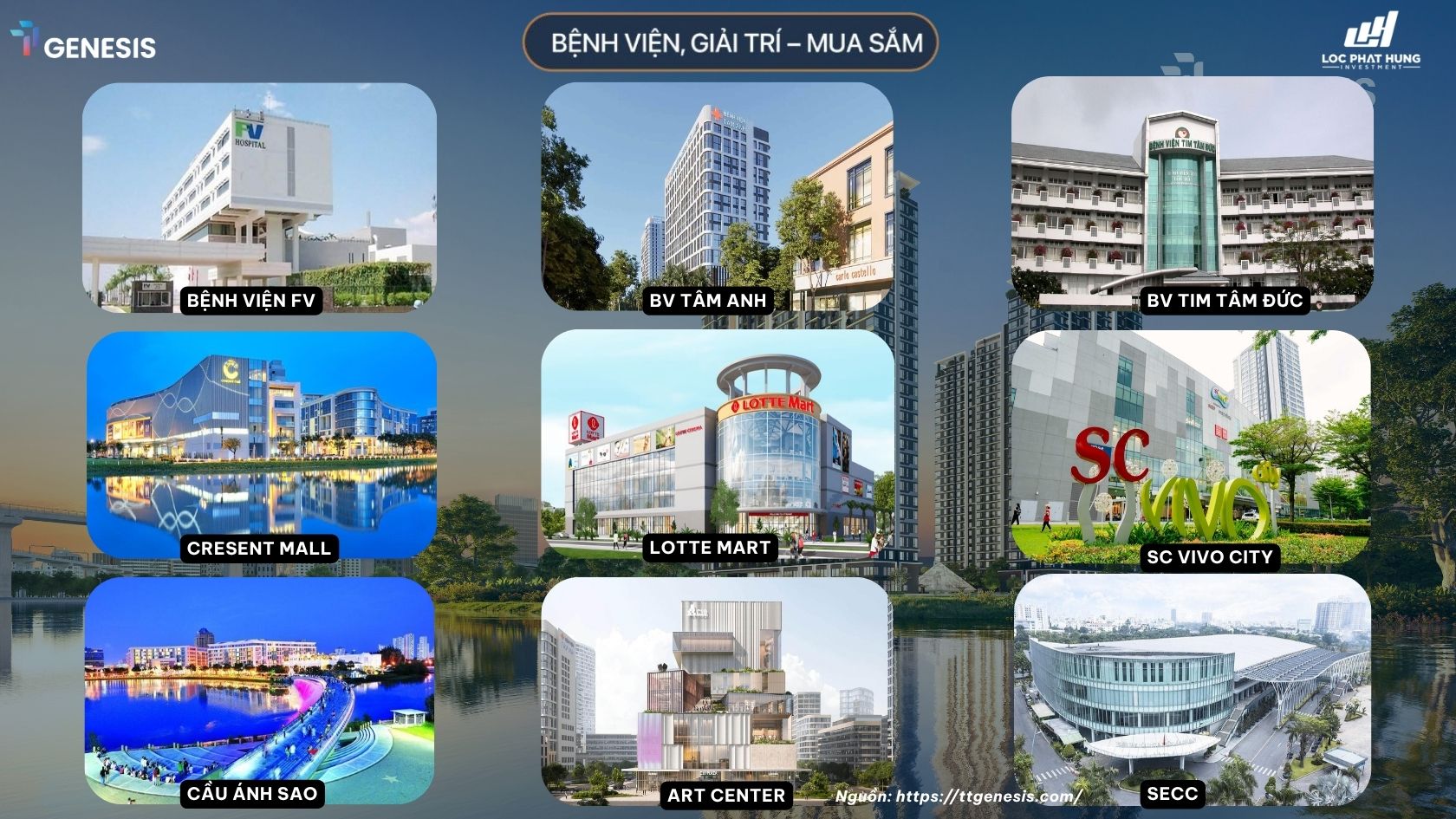 Tiện ích TT Genesis ngoại khu sầm uất