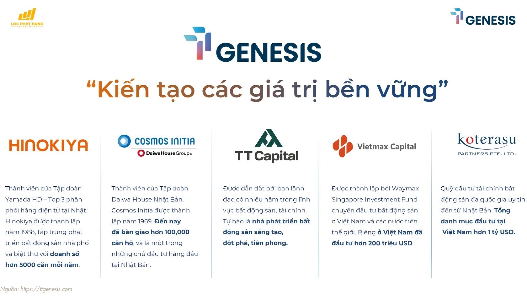 Đối tác TT Genesis