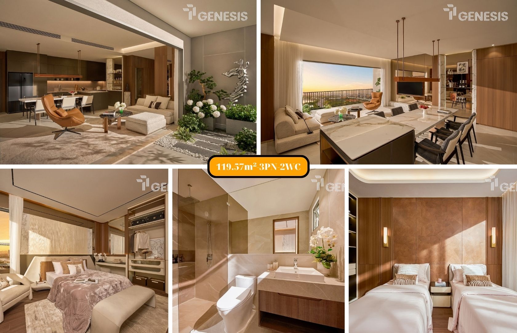 Nhà mẫu TT Genesis 3PN-2WC-119.57m2
