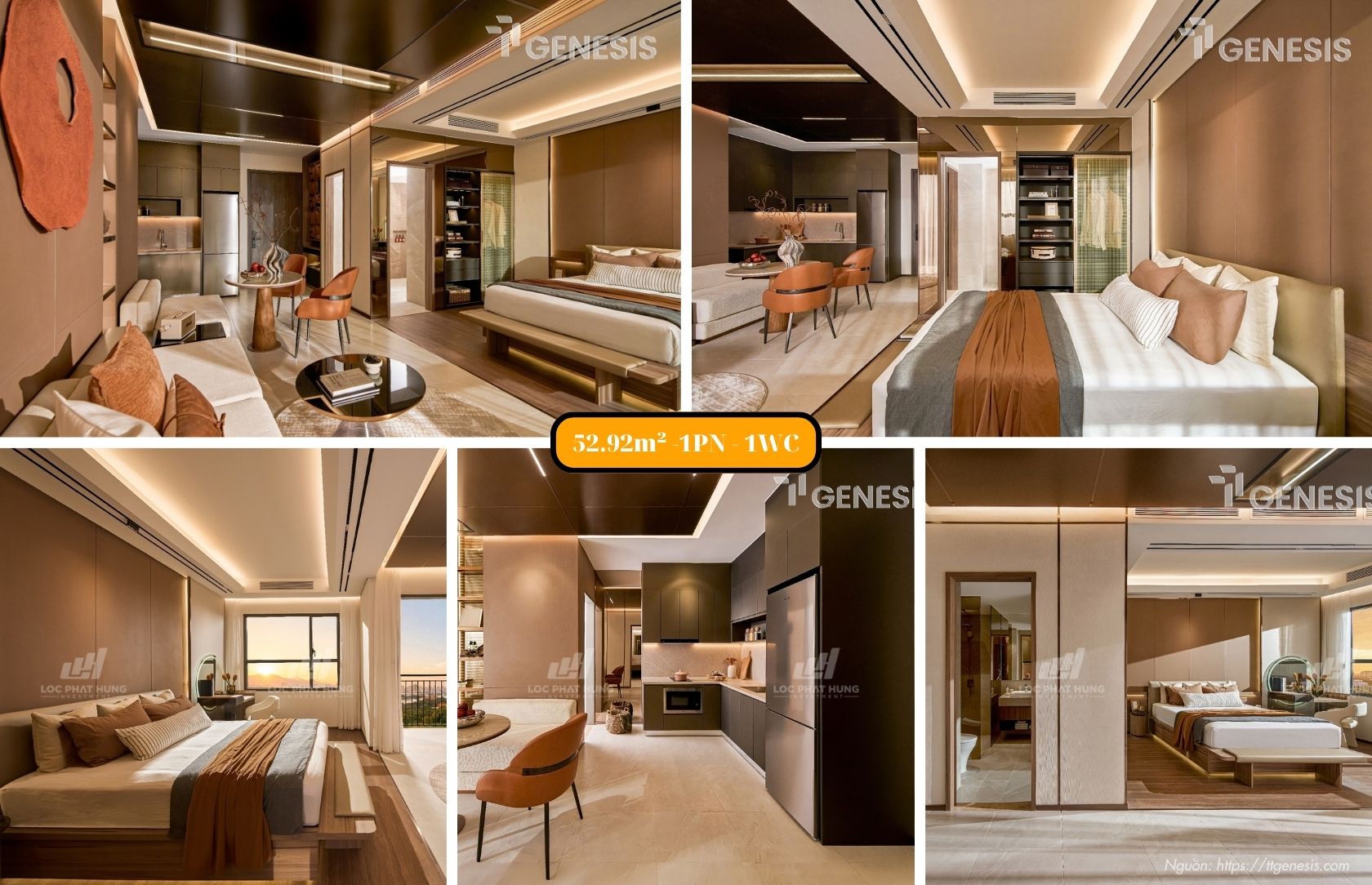 Nhà mẫu TT Genesis 1PN-1WC-52.92m2