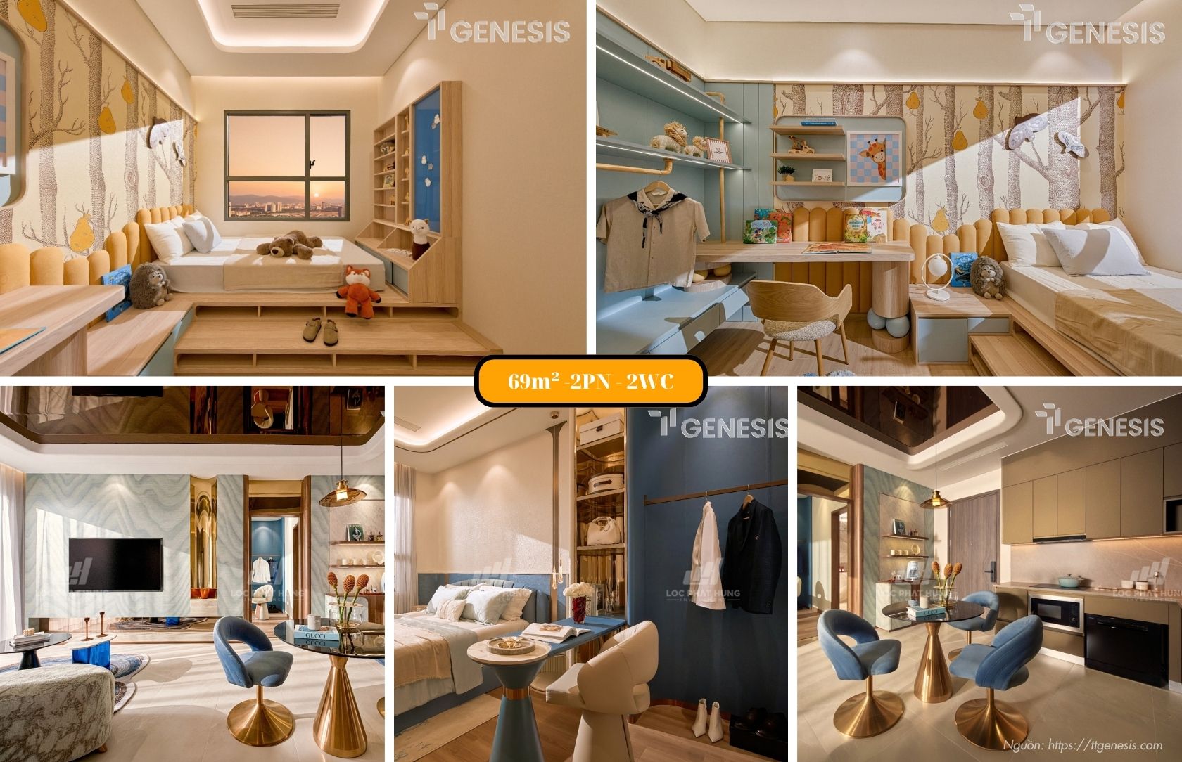 Nhà mẫu TT Genesis 2PN-2WC-69m2